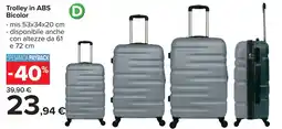 Carrefour Trolley in ABS Bicolor offerta
