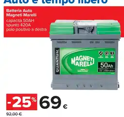 Carrefour Batteria Auto Magneti Marelli offerta