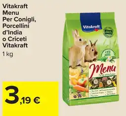 Carrefour Vitakraft Menu Per Conigli, Porcellini d'India o Criceti offerta