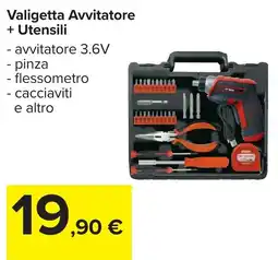 Carrefour Valigetta Avvitatore + Utensili offerta