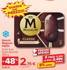 Carrefour Market Stecchi Magnum Algida offerta