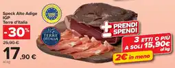 Carrefour Market Speck Alto Adige IGP Terre d'Italia offerta
