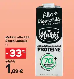 Carrefour Market Mukki Latte Uht Senza Lattosio offerta