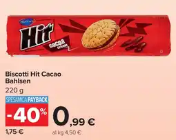 Carrefour Market Biscotti Hit Cacao Bahlsen offerta