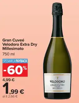 Carrefour Market Gran Cuveé Velodoro Extra Dry Millesimato offerta