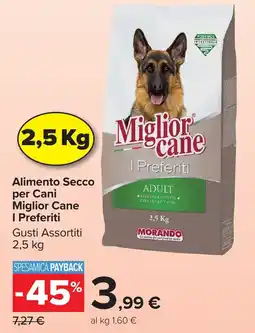 Carrefour Market Alimento Secco per Cani Miglior Cane I Preferiti offerta