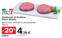 Carrefour Market Hamburger di Scottona offerta