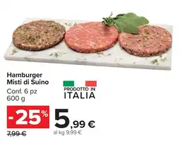 Carrefour Market Hamburger Misti di Suino offerta
