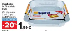 Carrefour Market Vaschette in Alluminio Cuki offerta
