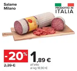 Carrefour Market Salame Milano offerta