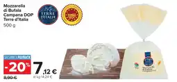 Carrefour Market Mozzarella di Bufala Campana DOP Terre d'Italia offerta