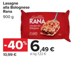 Carrefour Market Lasagne alla Bolognese Rana offerta