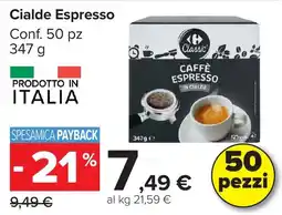 Carrefour Market Caffè Espresso Carrefour Classic offerta