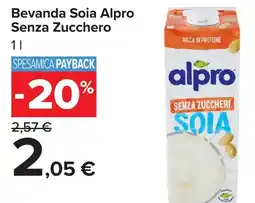 Carrefour Market Bevanda Soia Alpro Senza Zucchero offerta