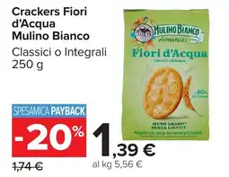 Carrefour Market Crackers Fiori d'Acqua Mulino Bianco offerta