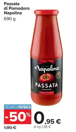 Carrefour Market Passata di Pomodoro Napolina offerta