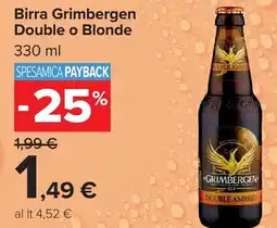 Carrefour Market Birra Grimbergen Double o Blonde offerta