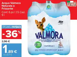 Carrefour Market Acqua Valmora offerta