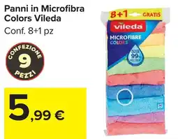Carrefour Market Panni in Microfibra Colors Vileda offerta