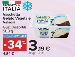 Carrefour Market Vaschetta Gelato Vegetale Valsoia offerta