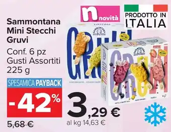 Carrefour Market Sammontana Mini Stecchi Gruvi offerta
