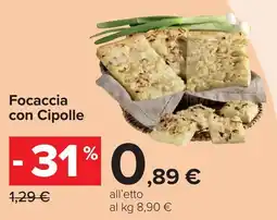 Carrefour Market Focaccia con Cipolle offerta