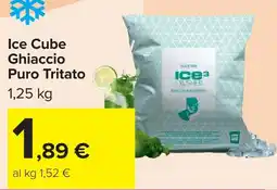 Carrefour Market Ice Cube Ghiaccio Puro Tritato offerta