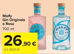 Carrefour Market Malfy Gin Originale o Rosa offerta