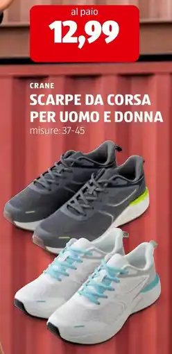 ALDI Crane scarpe da corsa per uomo e donna offerta