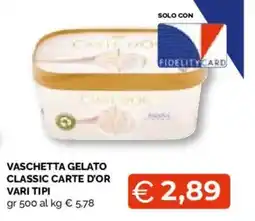 Mercatò Extra VASCHETTA GELATO CLASSIC CARTE D'OR offerta