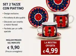 A Casa Mia SET 2 TAZZE CON PIATTINO offerta