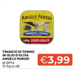 Mercatò Trancio di tonno in olio d'oliva Angelo Parodi offerta