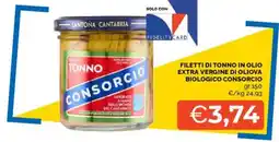 Mercatò Filetti di tonno in olio extra vergine di oliva biologico consorcio offerta