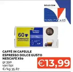Mercatò Caffè in capsule Espresso Dolce Gusto Nescafé offerta