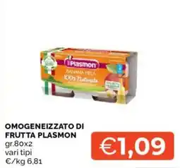 Mercatò OMOGENEIZZATO DI FRUTTA PLASMON offerta