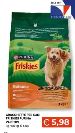 Mercatò Extra Crocchette per cani Friskies Purina offerta