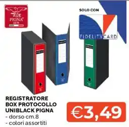 Mercatò REGISTRATORE BOX PROTOCOLLO UNIBLACK PIGNA offerta