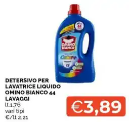 Mercatò Detersivo per lavatrice liquido Omino Bianco 44 lavaggi offerta