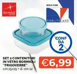 Mercatò Set 2 contenitori in vetro Bormioli "Frigoverre" offerta
