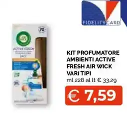 Mercatò Extra KIT PROFUMATORE AMBIENTI ACTIVE FRESH AIR WICK offerta