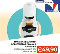 Mercatò Extra MACCHINA DEL CAFFE' DOLCEGUSTO DE LONGHI offerta