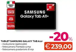 Mercatò Big Tablet samsung galaxy tab A11+ offerta