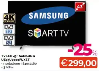 Tv led 43" samsung UE43U7000FUXZT