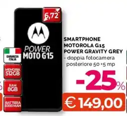 Mercatò Big Smartphone motorola g15 power gravity grey offerta