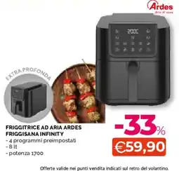 Mercatò Big FRIGGITRICE AD ARIA ARDES FRIGGISANA INFINITY offerta