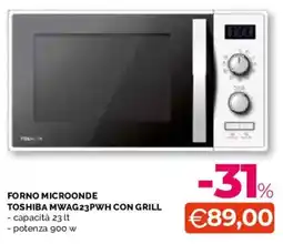 Mercatò Big Forno Microonde Toshiba MWAG23PW H con Grill offerta