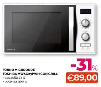 Forno Microonde Toshiba MWAG23PW H con Grill