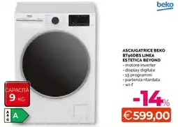 Mercatò Big ASCIUGATRICE BEKO BT96DBS LINEA ESTETICA BEYOND offerta