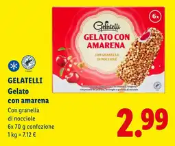 Lidl Gelatelli Gelato con amarena offerta