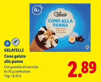 Lidl Gelatelli Cono gelato alla panna offerta